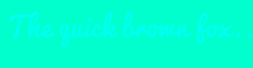 Image with Font Color 00FFEF and Background Color 00FFCD